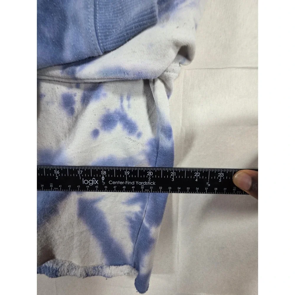 Wild Fable Blue White Tie Dye Cropped Hoodie Sweatshirt Womens Size Small S - Picture 6 of 6